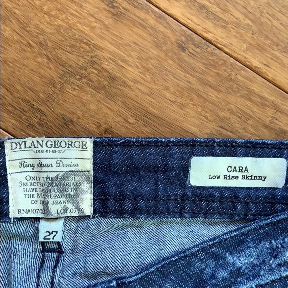DYLAN GEORGE Distressed Skinny Blue Jeans Sz 27 - Picture 5 of 5